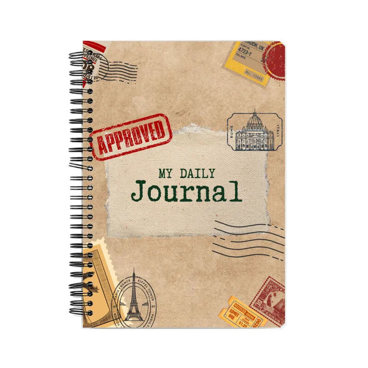 Travel Journal Graphic Cover A5 150 Page Spiral Notebook - GottaGo.in