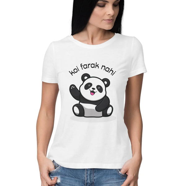 Typographic Half Sleeves Round Neck T-shirt for Women - GottaGo.in