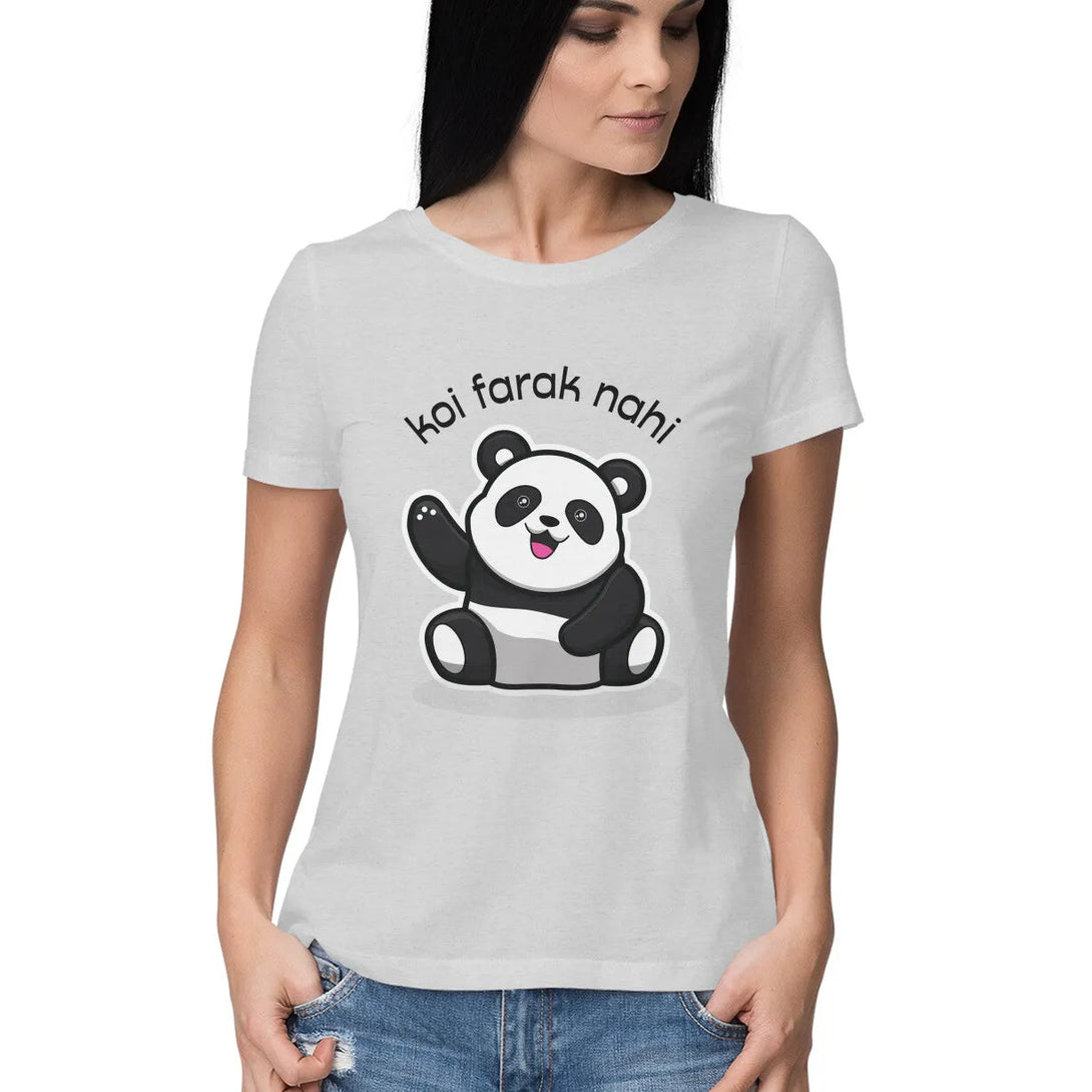 Typographic Half Sleeves Round Neck T-shirt for Women - GottaGo.in