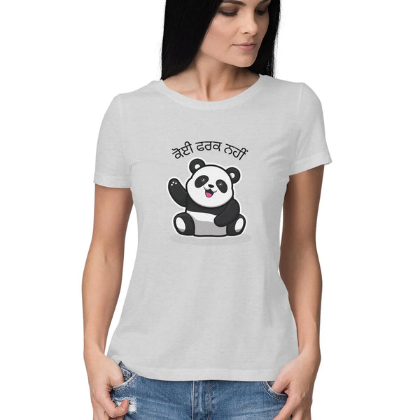 Typographic Print Half Sleeve Cotton T-shirt for Women - GottaGo.in