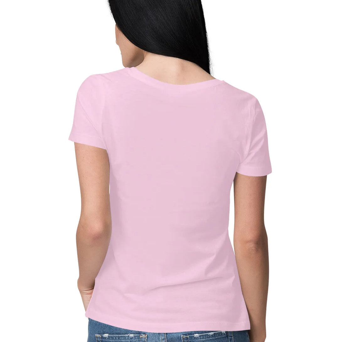 Typographic Print Half Sleeve Cotton T-shirt for Women - GottaGo.in