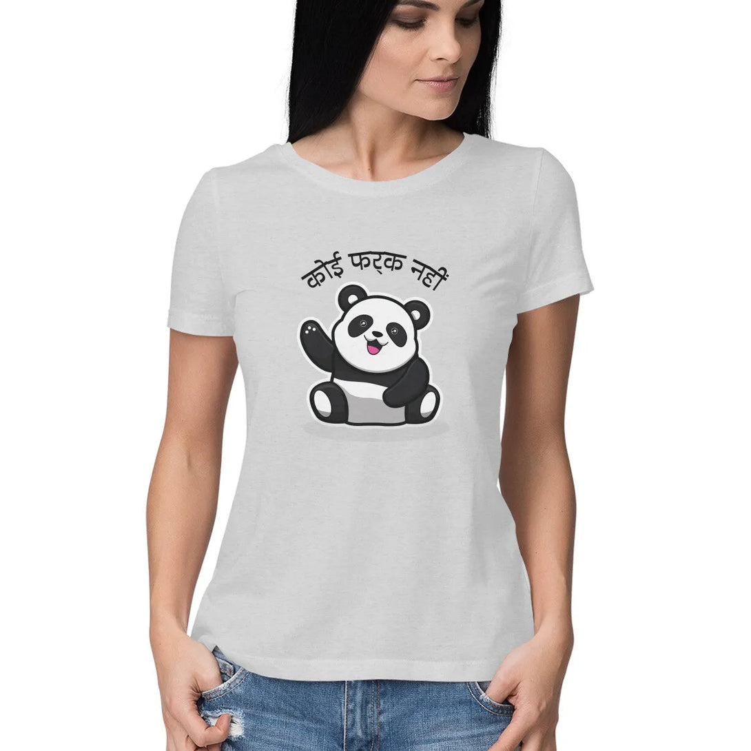 Typographic Print Half Sleeve Cotton T-shirt for Women - GottaGo.in
