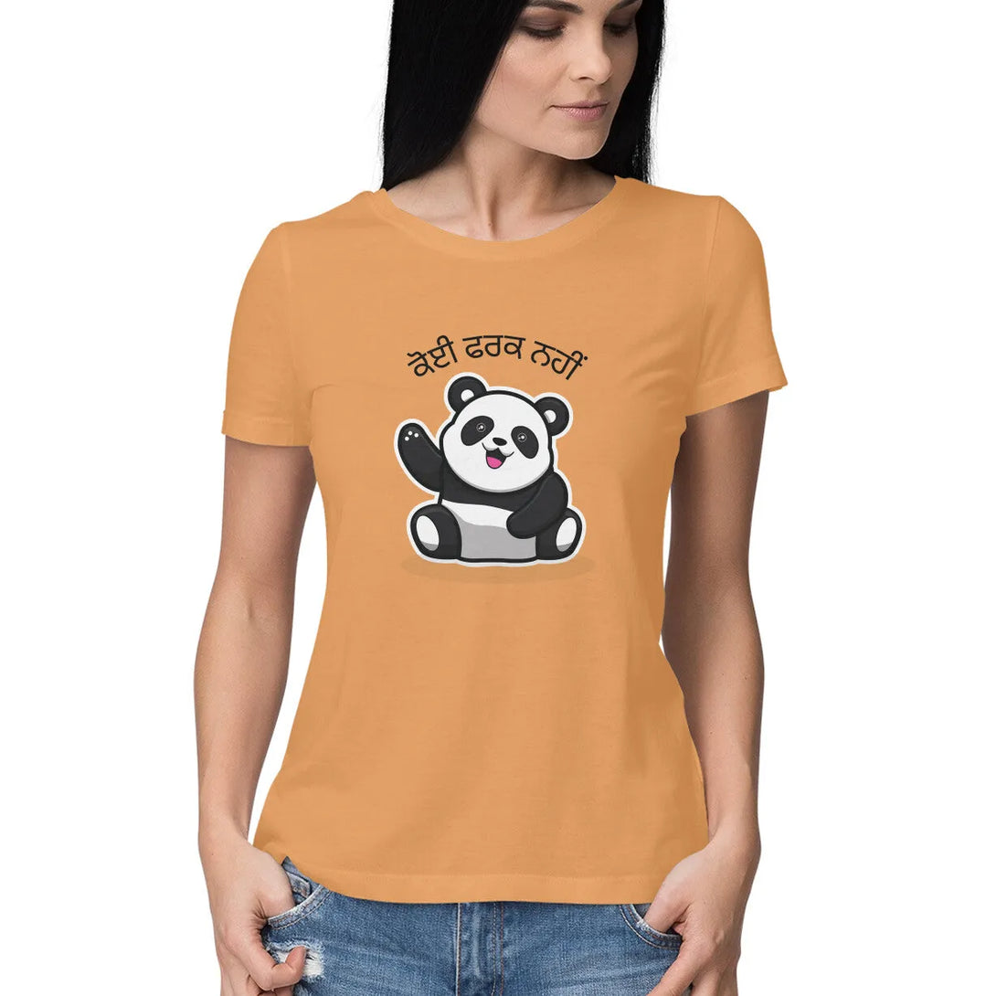 Typographic Print Half Sleeve Cotton T-shirt for Women - GottaGo.in
