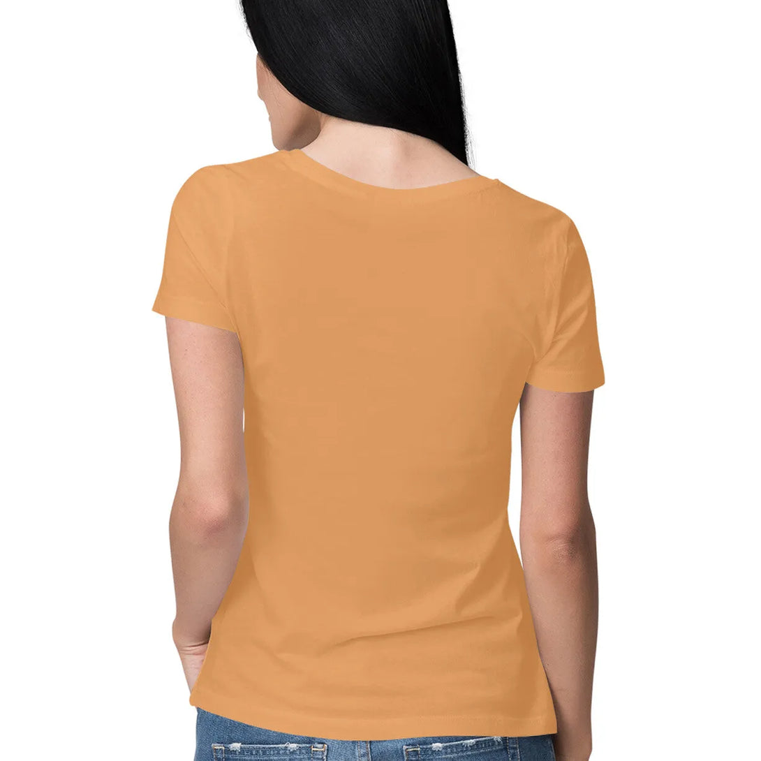 Typographic Print Half Sleeve Cotton T-shirt for Women - GottaGo.in