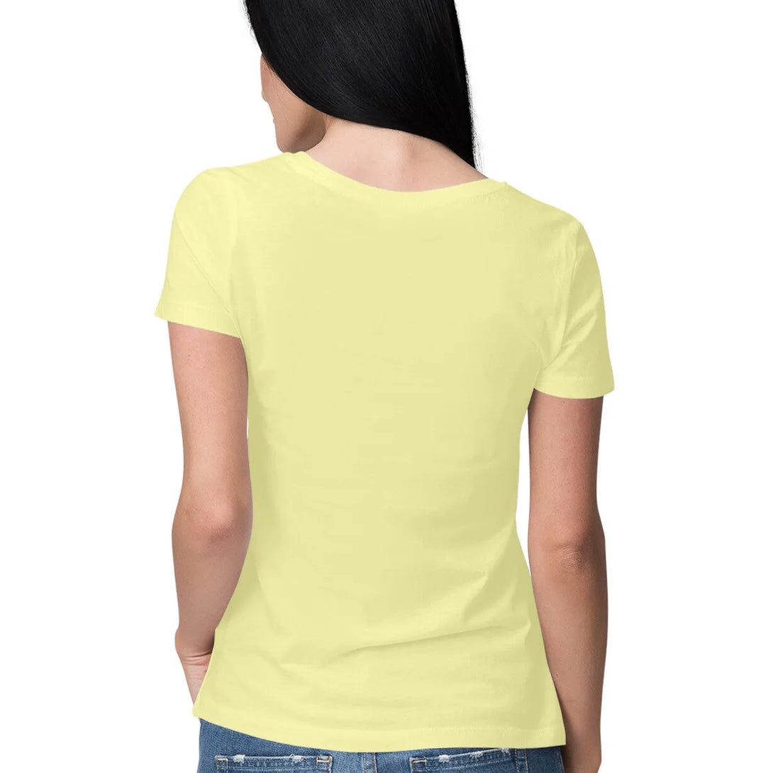 Typographic Print Round Neck T-shirt for Women - GottaGo.in
