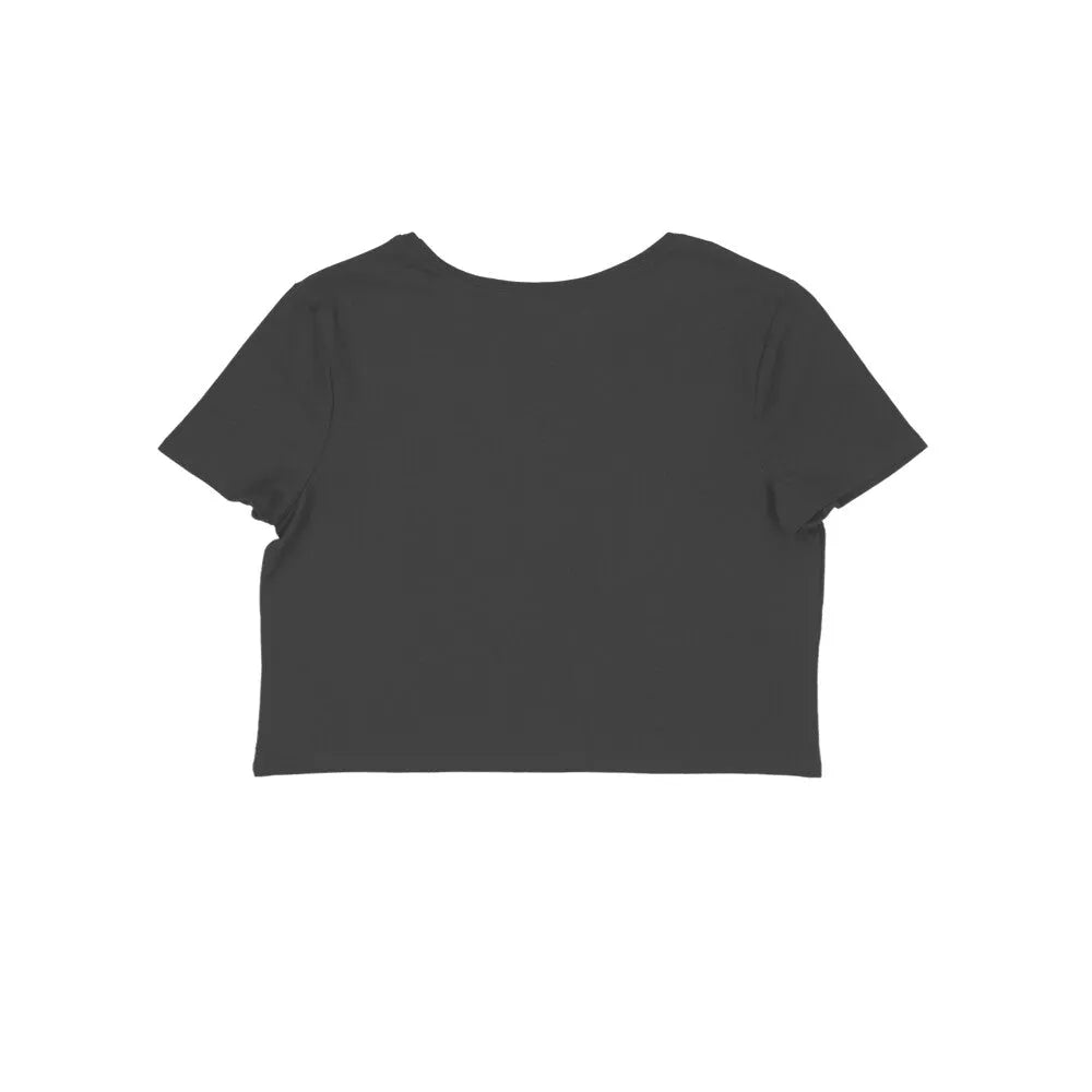 Water Swoosh Tick Graphy Cotton Crop Top for Women - GottaGo.in