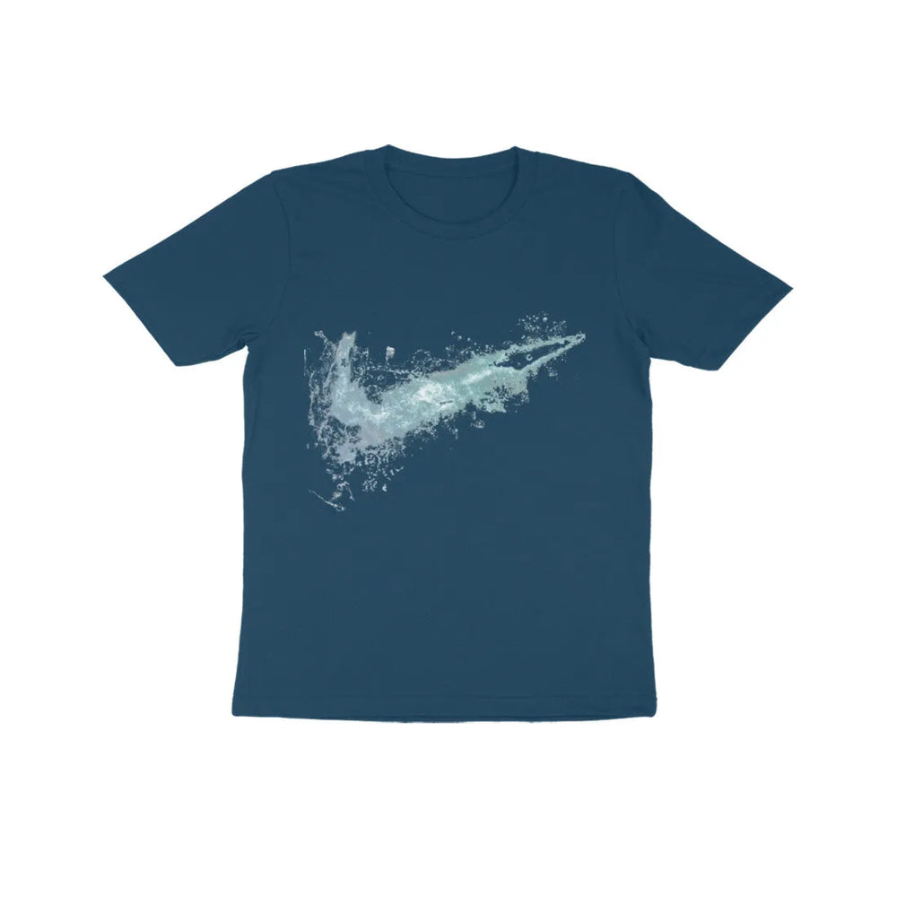 Water Swooth Tick Graphic Print Cotton Half Sleeves T-shirt for Kids - GottaGo.in