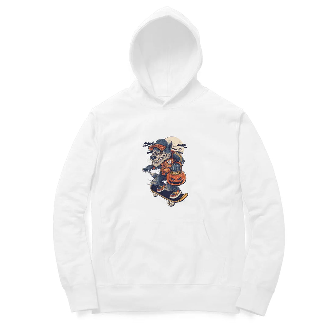 Wolf Unisex Typographic Print Cotton Hoodie For Men and Women - GottaGo.in