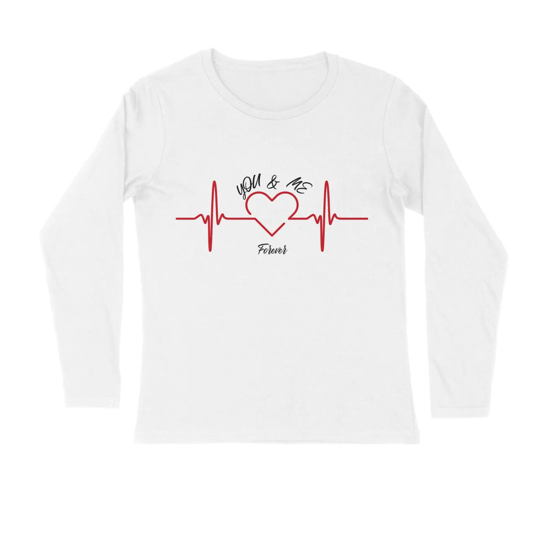 You & Me Typography Print Full Sleeves Cotton T-shirt for Men - GottaGo.in