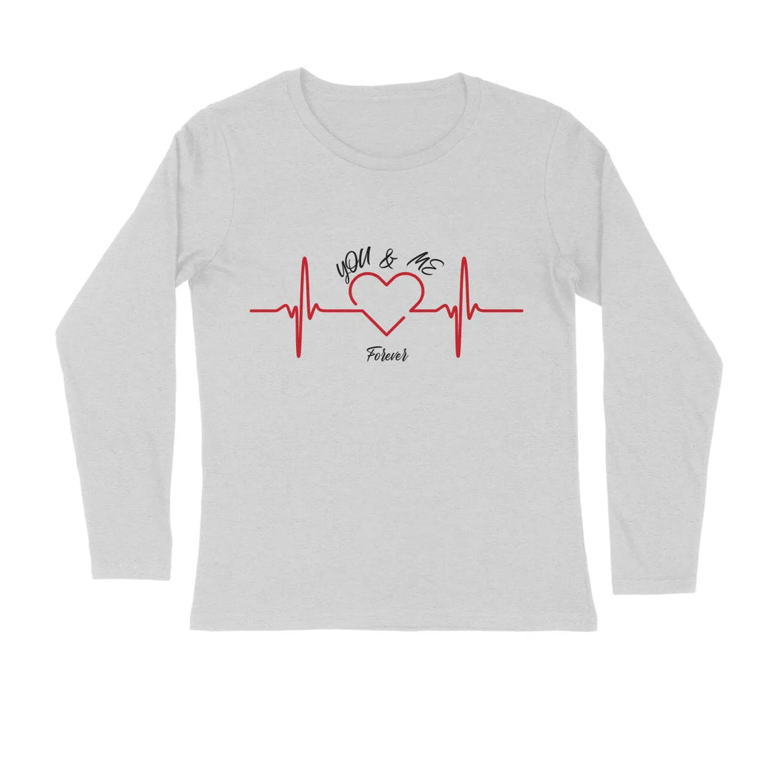 You & Me Typography Print Full Sleeves Cotton T-shirt for Men - GottaGo.in