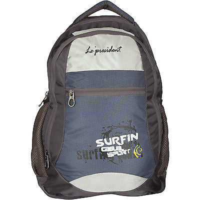 Surfing Grey Backpack / School Bag by President Bags - GottaGo.in