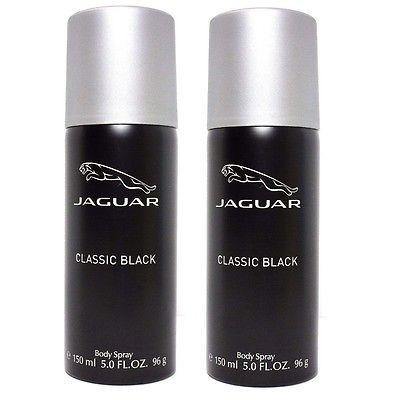 Jaguar Classic Black Body Spray Deodorants for Men 300 ml (Set of 2 x 150 ml) - GottaGo.in