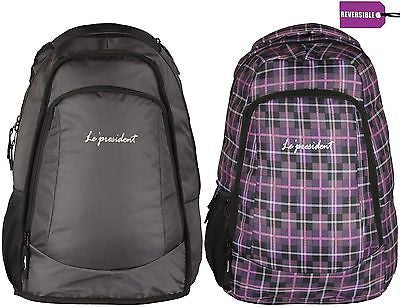 Reversible Black Backpack / School Bag by President Bags - GottaGo.in