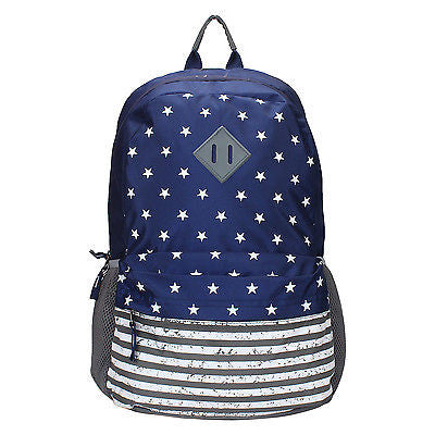 USA Blue-Grey Backpack / School Bag by President Bags - GottaGo.in