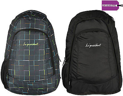 Reversible Grey Backpack / School Bag by President Bags - GottaGo.in