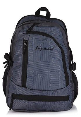 Learner Grey Backpack / School Bag by President Bags - GottaGo.in