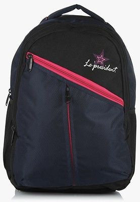 Starry Navy Blue-Black Backpack / School Bag by President Bags - GottaGo.in