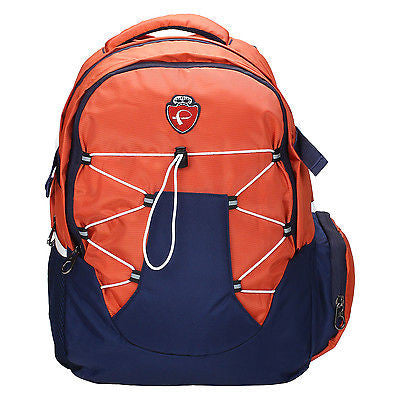 Stag Orange-Blue Backpack / School Bag by President Bags - GottaGo.in