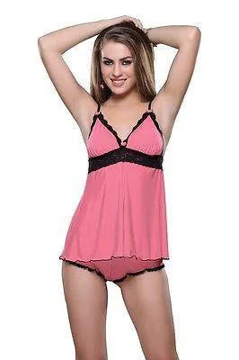 Bold Desire Babydoll Set Light Pink #517 - GottaGo.in