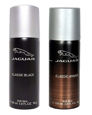 Jaguar Classic Black and Classic Amber Deodorants for Men (Set of 2 x 150 ml) - GottaGo.in