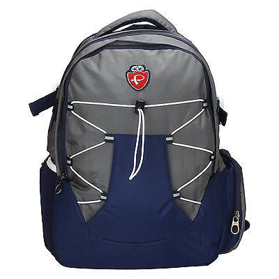 Stag Grey-Blue Backpack / School Bag by President Bags - GottaGo.in