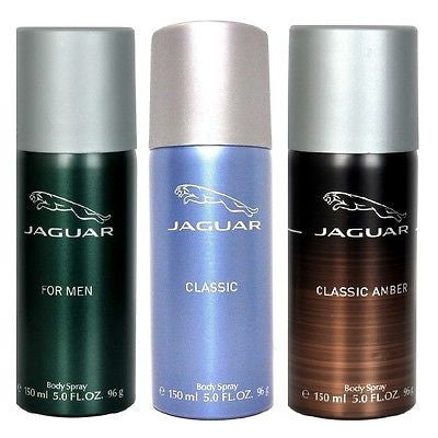 Jaguar Classic Blue, Green & Amber Deodorants for Men (Set of 3 x 150 ml) - GottaGo.in