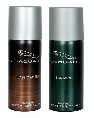 Jaguar Classic Green and Classic Amber Deodorants for Men (Set of 2 x 150 ml) - GottaGo.in