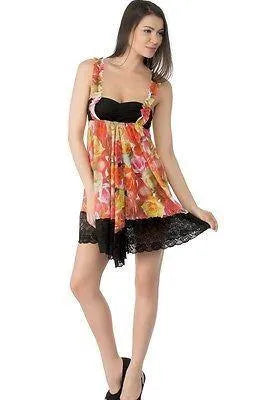 Bold Desire Babydoll Set Floral #525B - GottaGo.in