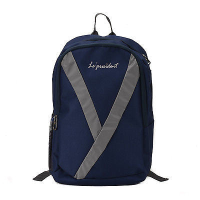 Y Grey-Blue Laptop Backpack by President Bags - GottaGo.in