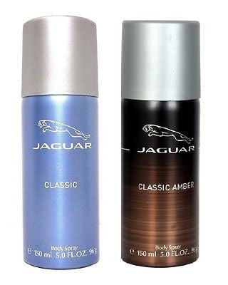 Jaguar Classic Blue and Classic Amber Deodorants for Men (Set of 2 x 150 ml) - GottaGo.in