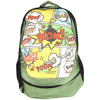 Rainco Comic Green Backpack / School Bag by President Bags - GottaGo.in