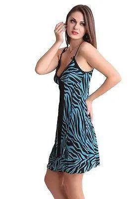 Bold Desire Babydoll Set Blue-Black #520B - GottaGo.in