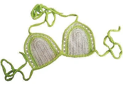 Knot in Love Neon Vibe Crochet Bikini Bra Top - GottaGo.in