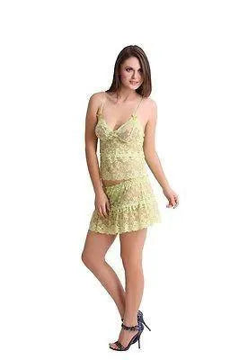 Bold Desire Babydoll Set Light Green #908D - GottaGo.in