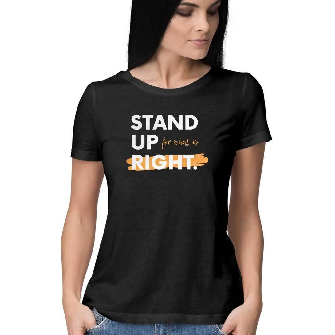Stand Up Round Neck T-shirt for Women - GottaGo.in