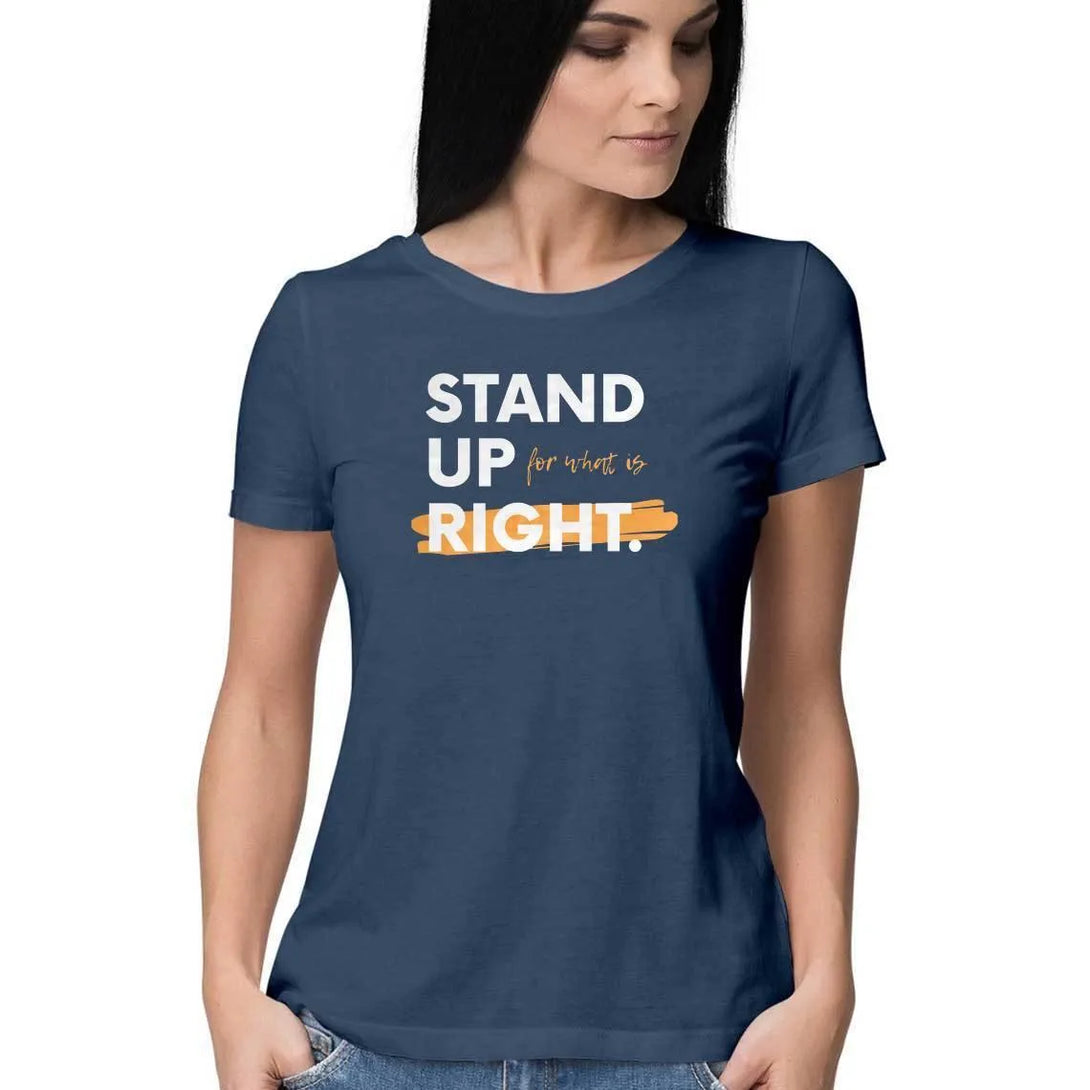 Stand Up Round Neck T-shirt for Women - GottaGo.in