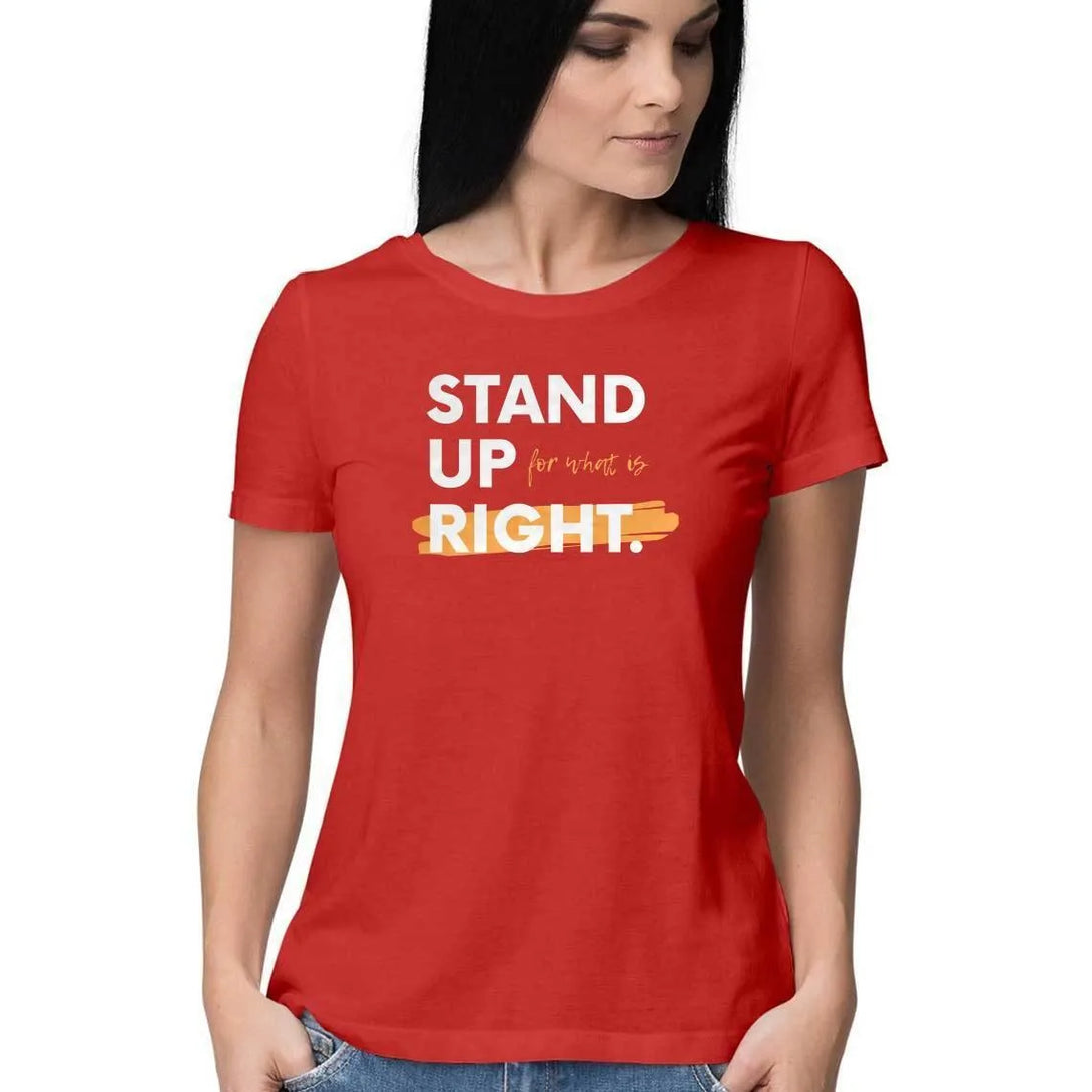Stand Up Round Neck T-shirt for Women - GottaGo.in