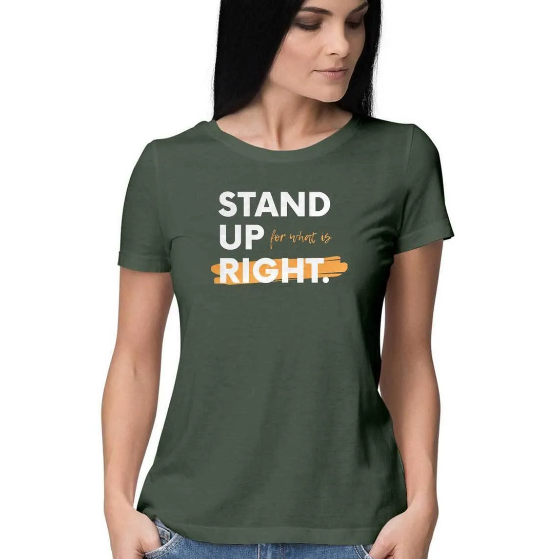 Stand Up Round Neck T-shirt for Women - GottaGo.in