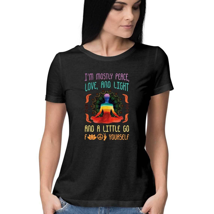 Mostly Saint Round Neck T-shirt for women - GottaGo.in