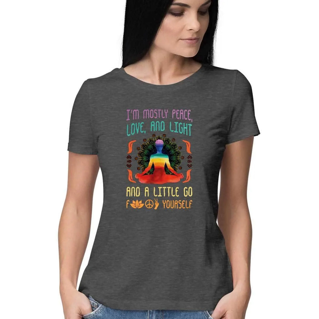 Mostly Saint Round Neck T-shirt for women - GottaGo.in