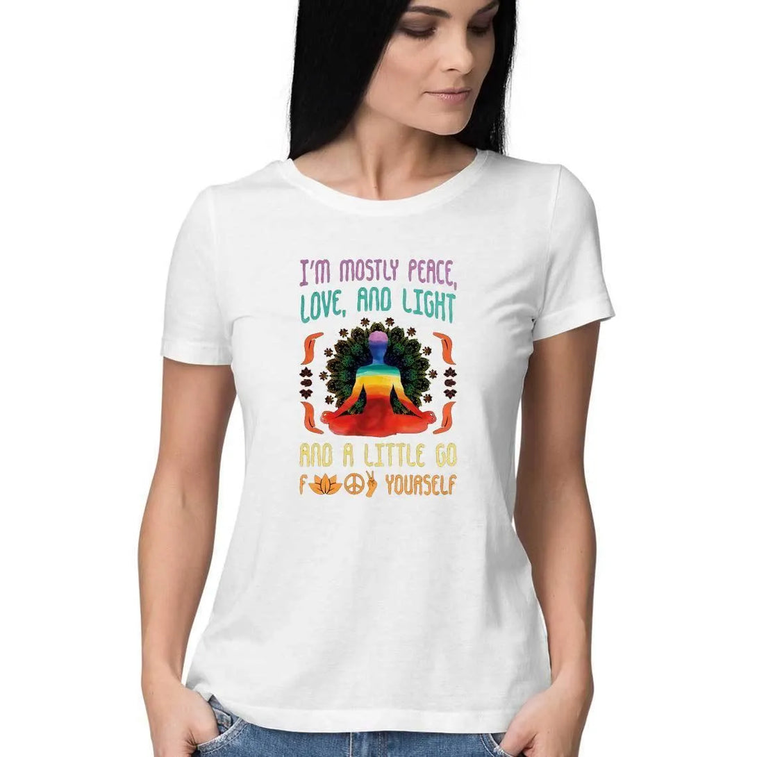 Mostly Saint Round Neck T-shirt for women - GottaGo.in