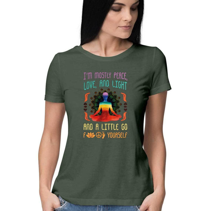Mostly Saint Round Neck T-shirt for women - GottaGo.in