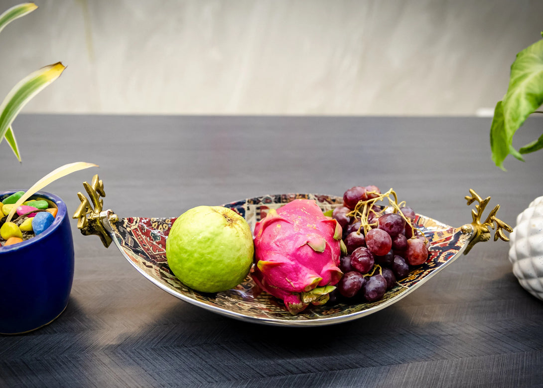 Printed Metal Multipurpose Décor Platter - GottaGo.in