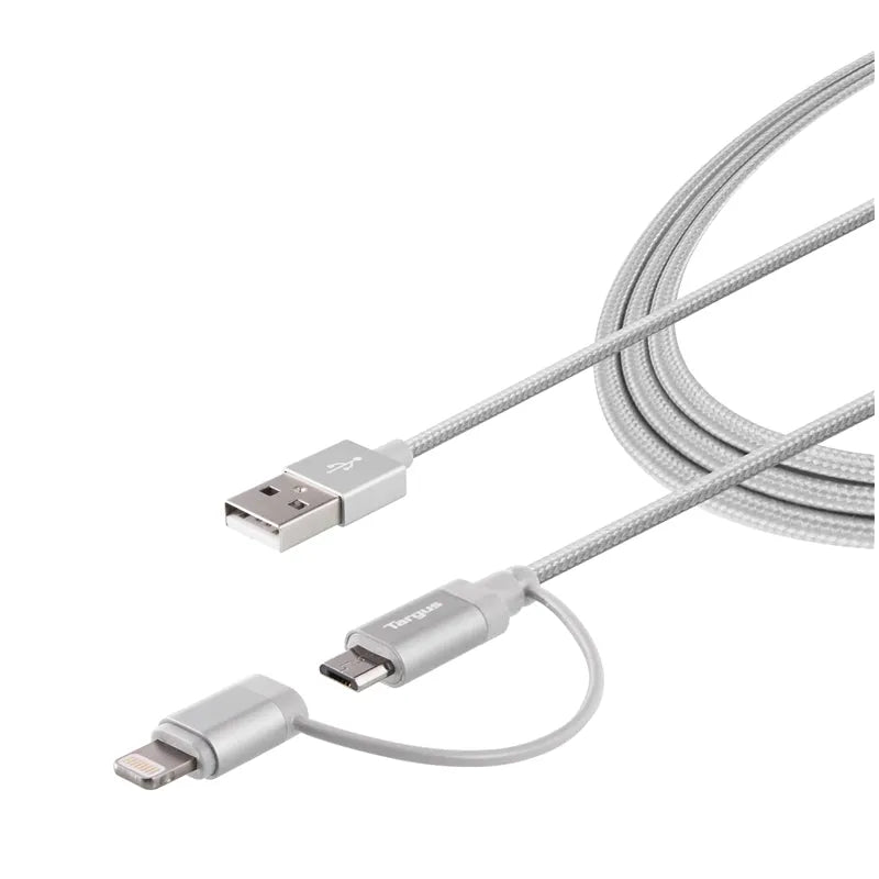 Targus ACC99505AP Aluminium Series 2-in-1 (Lightning & Micro USB) Cable - GottaGo.in