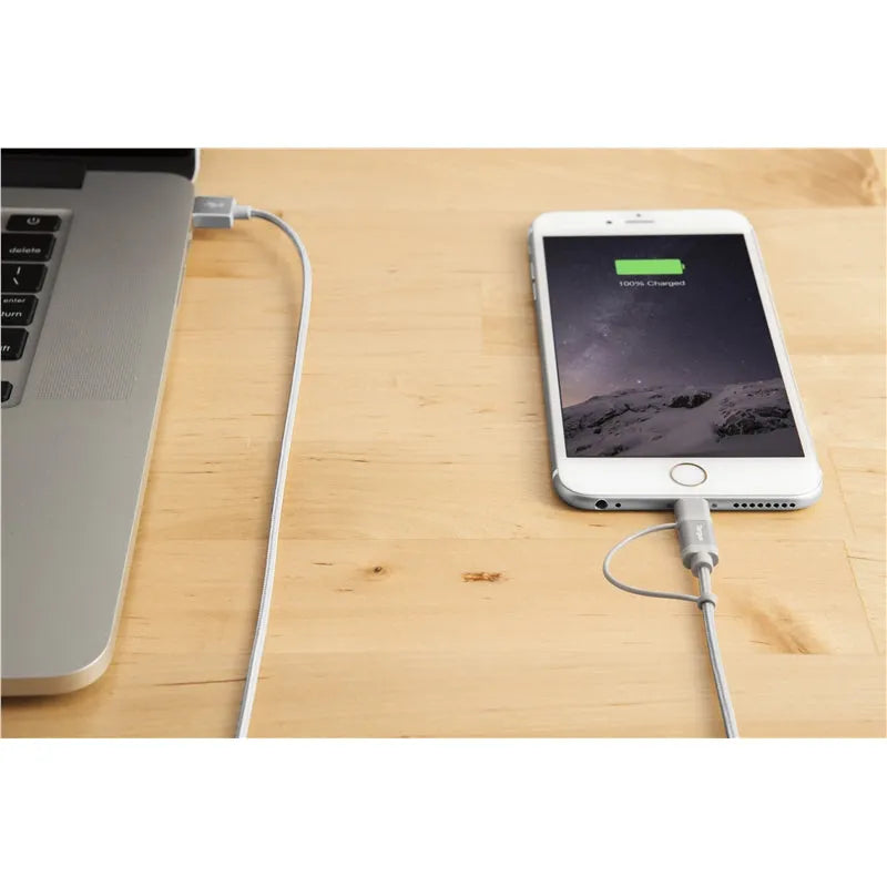 Targus ACC99505AP Aluminium Series 2-in-1 (Lightning & Micro USB) Cable - GottaGo.in