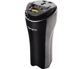 Targus APV018AP Car Charger with 200W power inverter - 3-Pin Power Socket + 2.1 USB Fast Charging - GottaGo.in
