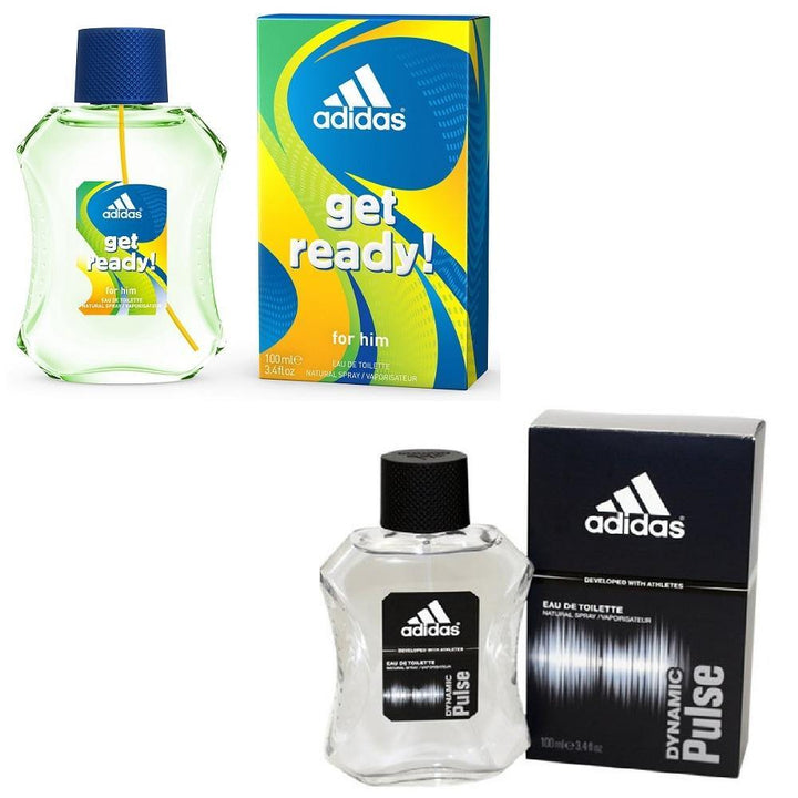 Adidas Combo - Dynamic Pulse and Get Ready EDT Perfume for Men (100 ml x 2) - GottaGo.in