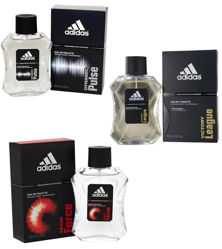 Adidas Combo - Dynamic Pulse, Team Force and Victory League EDT Perfume for Men (100 ml x 3) - GottaGo.in