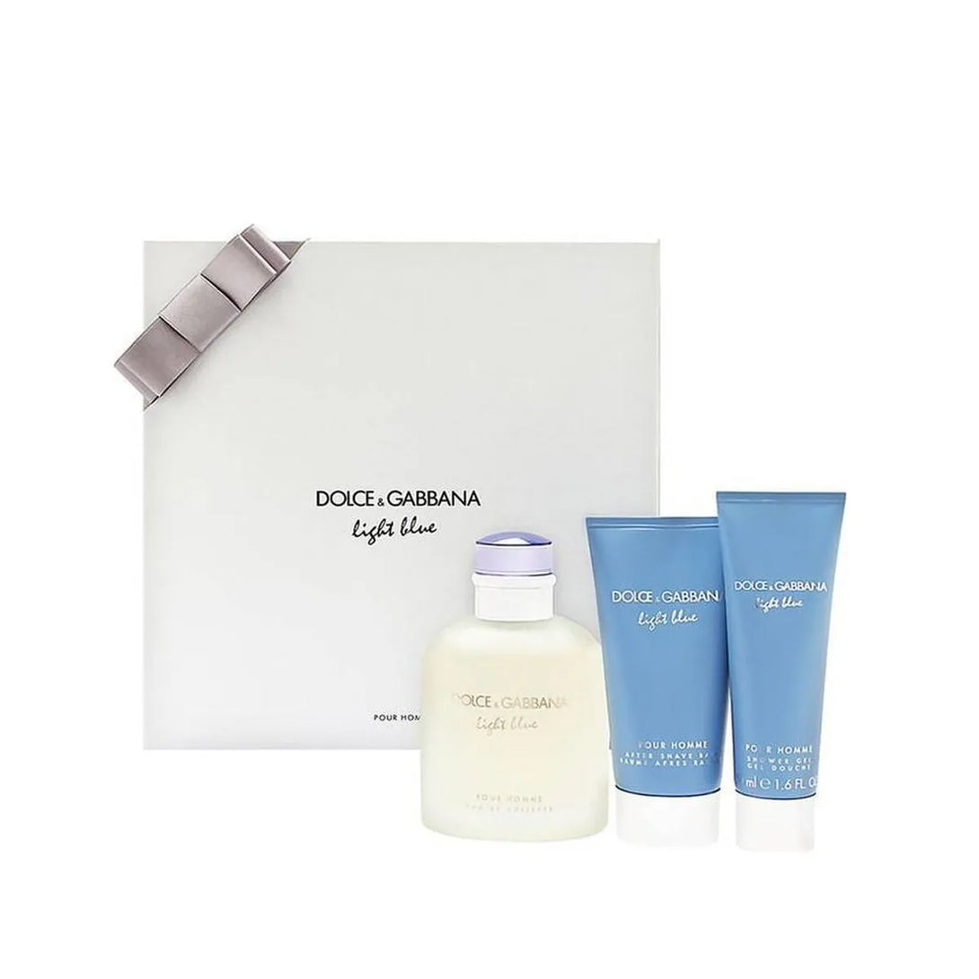 Dolce & Gabbana Light Blue Pour Homme 3 Pcs. Gift Set - GottaGo.in