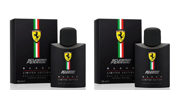 Scuderia Ferrari Black Limited Edition EDT Perfume Set for Men (125 ml x 2)